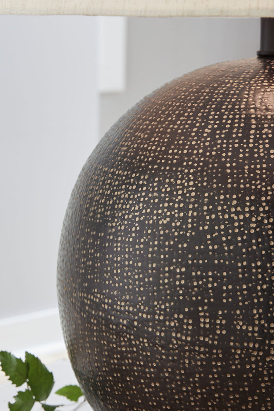 Hambell - Metal Table Lamp - Black / Gold Finish