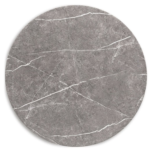 Glinari - Round Dining Room Table - Taupe / Black