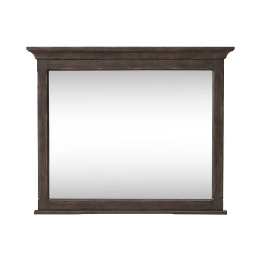 Paradise Valley - Landscape Mirror - Saddle Brown