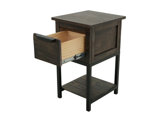 Mita - Chairside Table - Cedar Brown