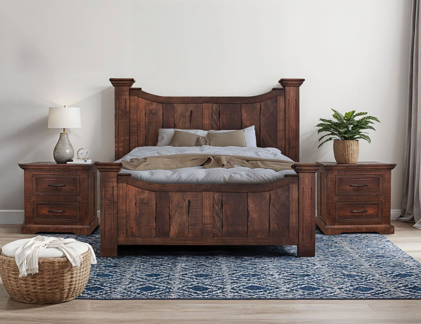 Madeira - Queen Headboard - Deep Brown