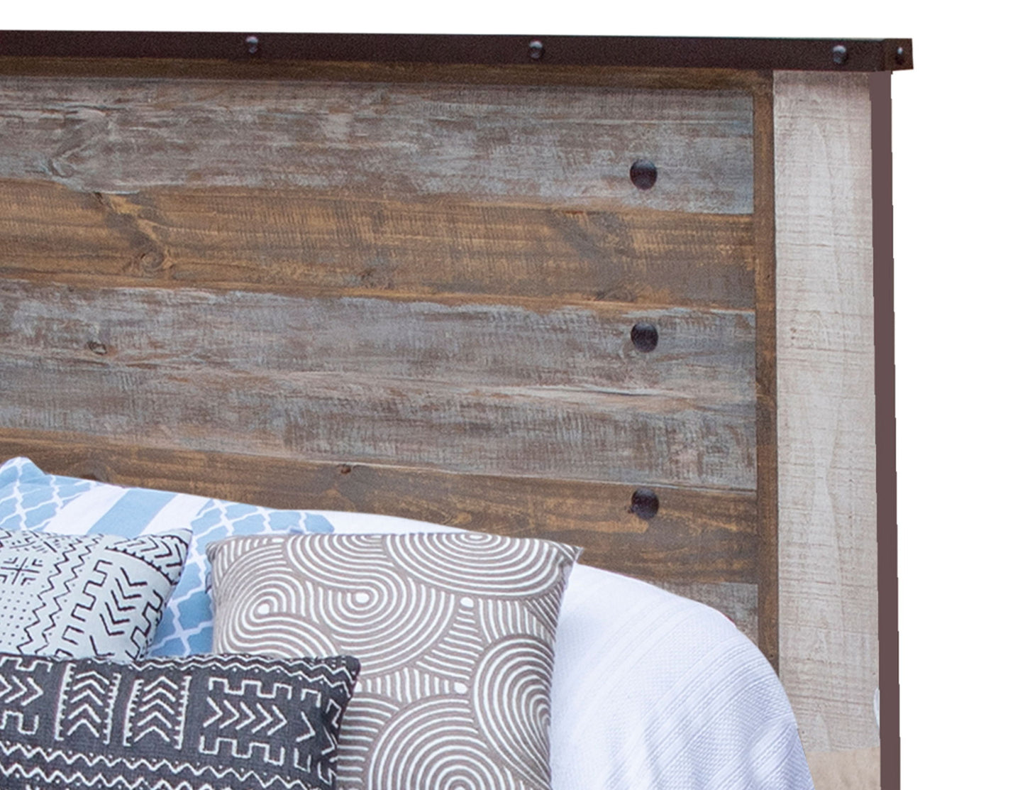 Antique - King Headboard - Multicolor