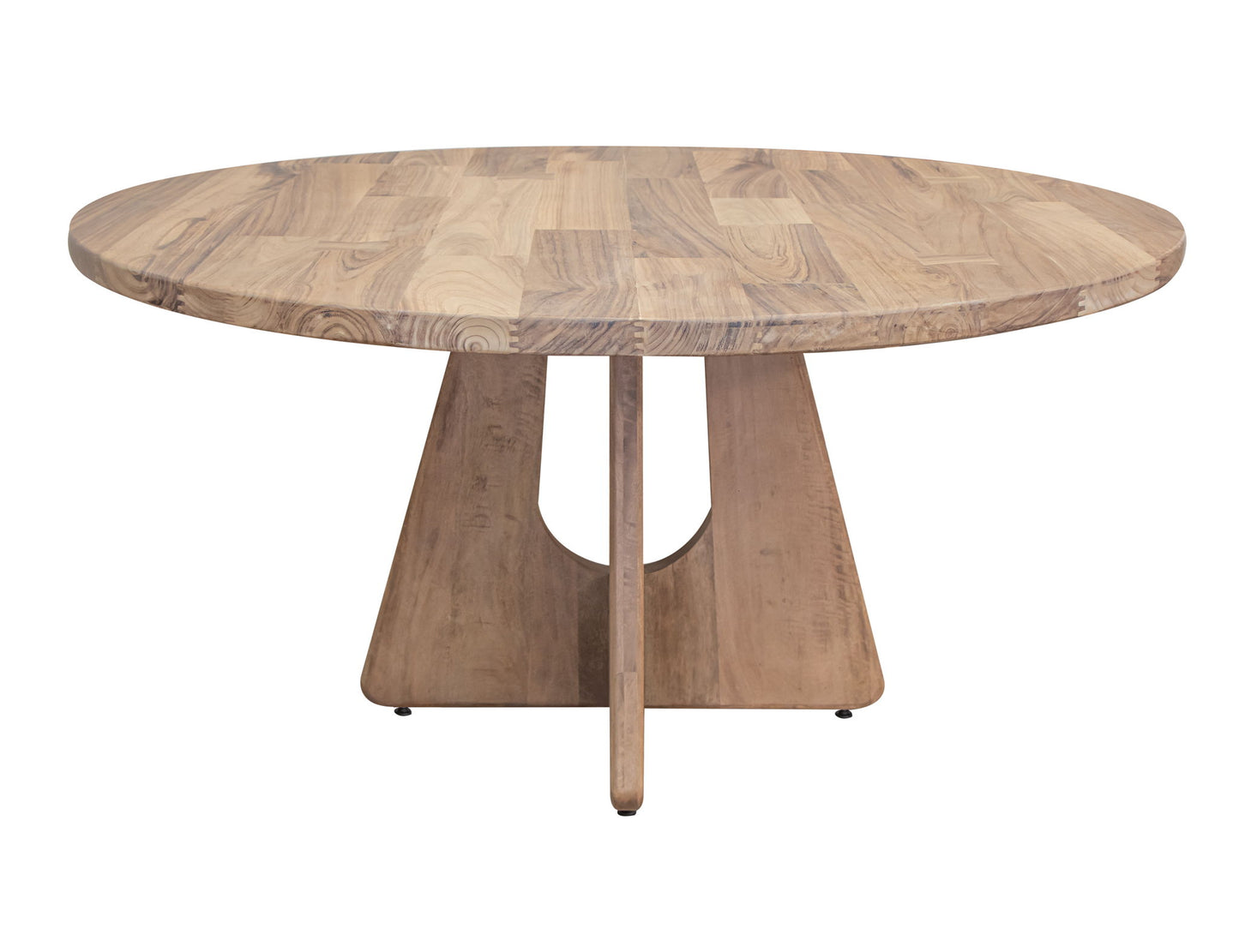 Natural Parota - Round Table Top - Brown Cappuccino