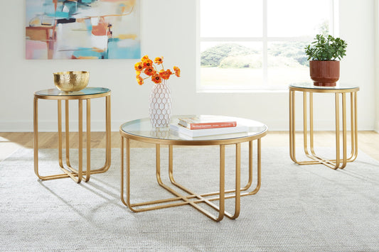 Milloton - Occasional Table Set (Set of 3) - Gold