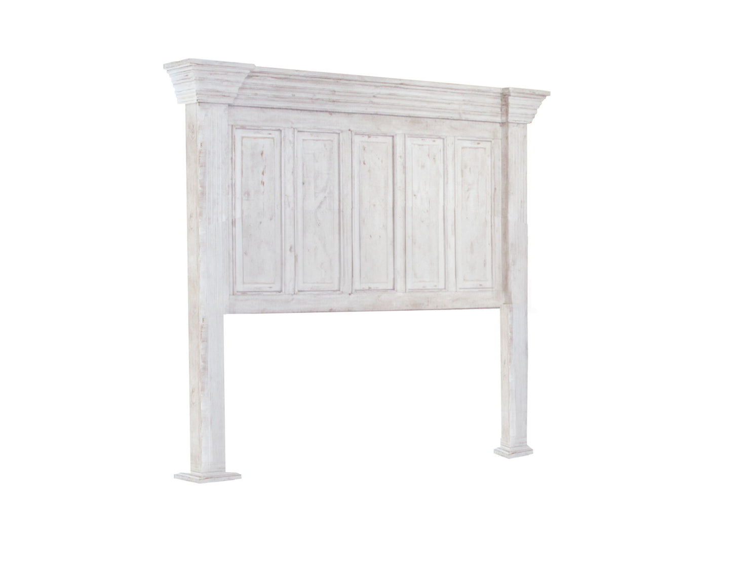 Terra - King Headboard - Distressed White