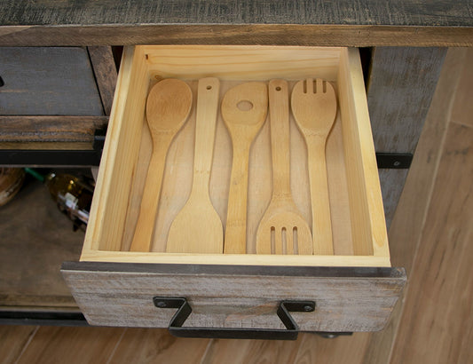 Loft - Kitchen Island - Two Tone Gray / Brown