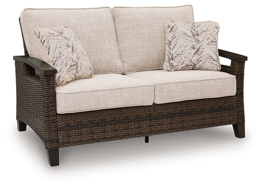 Monterey Point - Loveseat With Cushion - Dark Brown