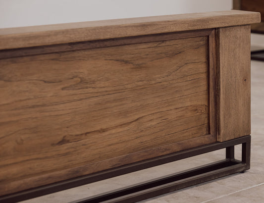 Natural Teca - Queen Platform - Brown