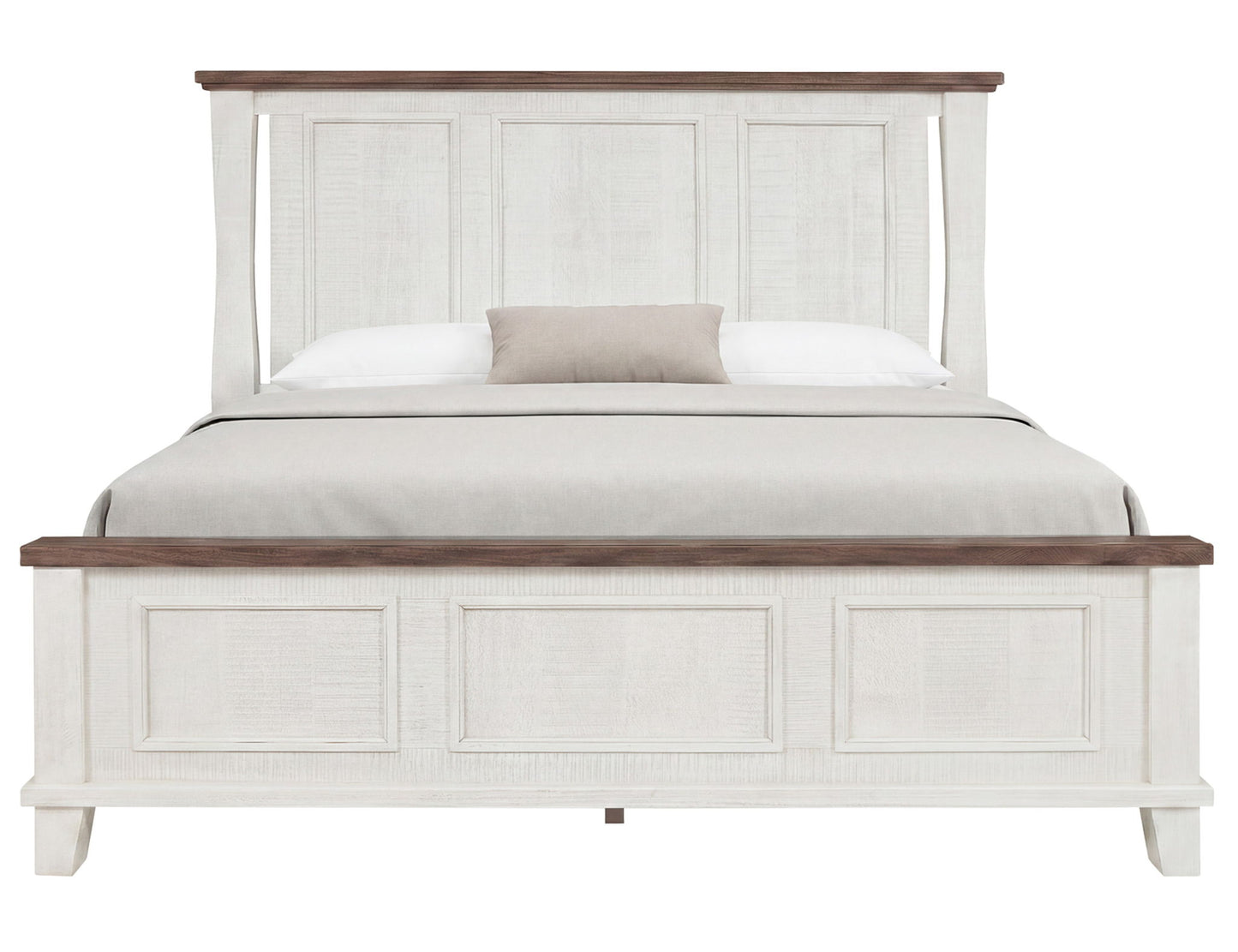 Stoa - 6/6 Eastern King Footboard & Rails - White / Brown