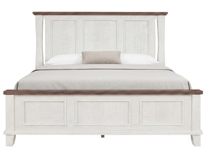 Stoa - 6/6 Eastern King Footboard & Rails - White / Brown