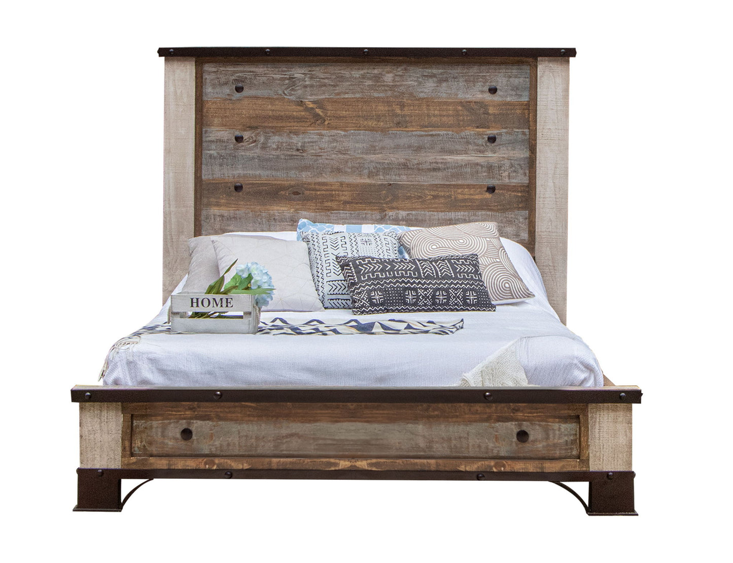 Antique - King Footboard & Rails - Multicolor