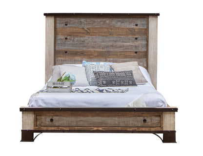 Antique - King Footboard & Rails - Multicolor