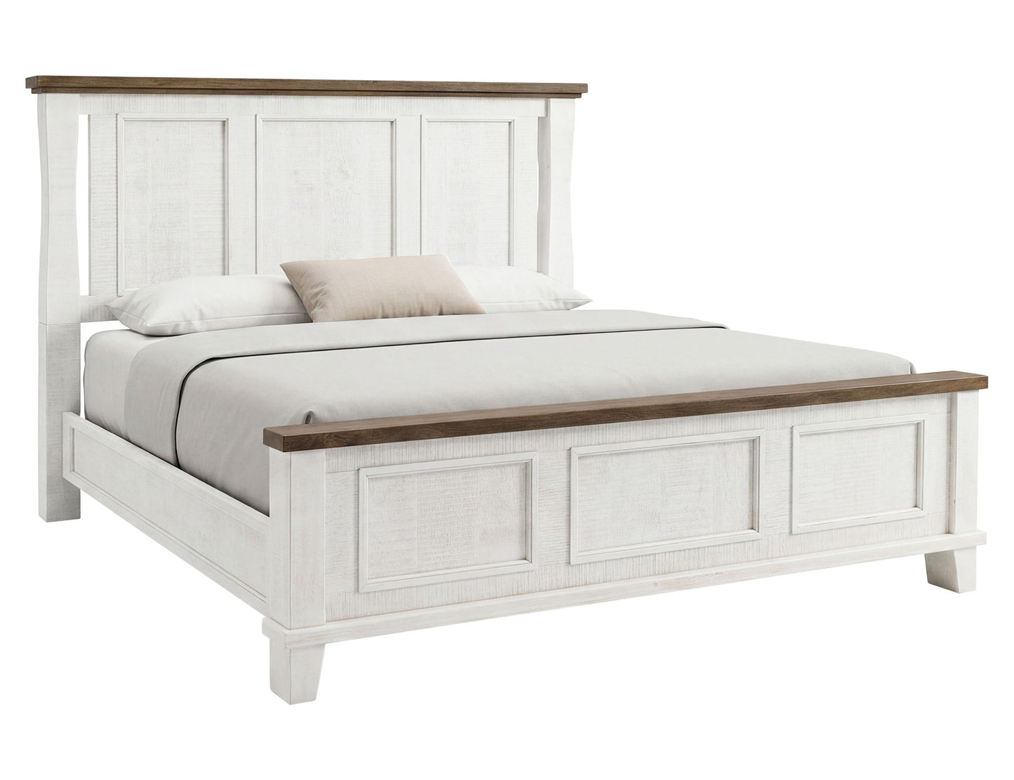 Stoa - 5/0 Queen Footboard & Rails - White / Brown