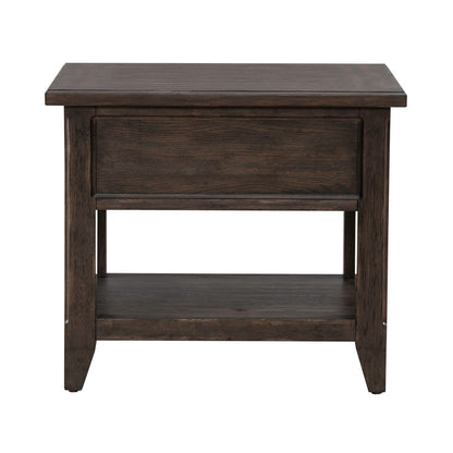 Paradise Valley - Rectangular End Table - Dark Brown