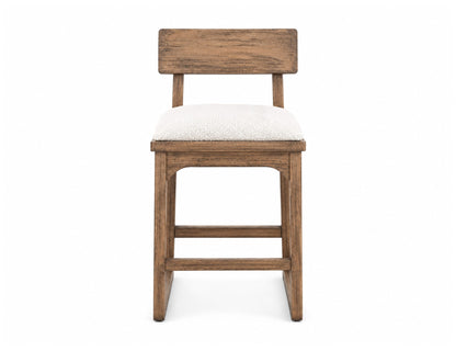 Balam - Upholstered Barstool (Set of 2) - Brown / Beige