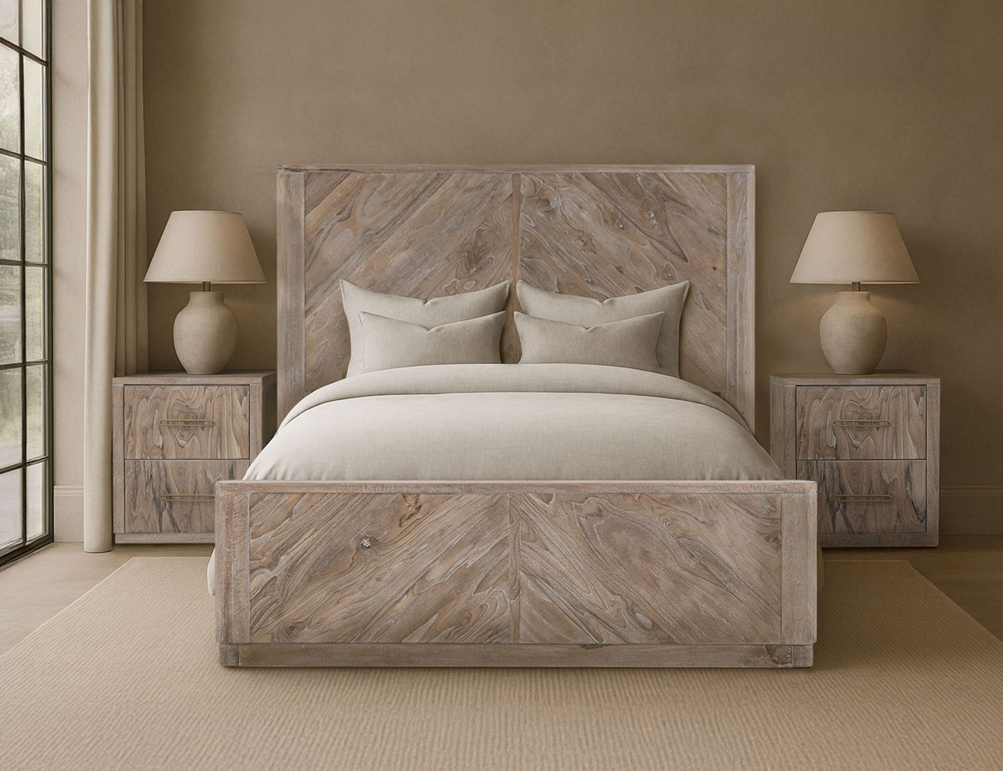 Balam - Queen Platform - Ivory White