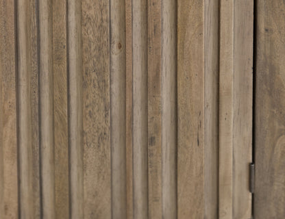 Mezquite - 1 Drawer 2 Doors Fireplace TV Stand - Mezquite Brown