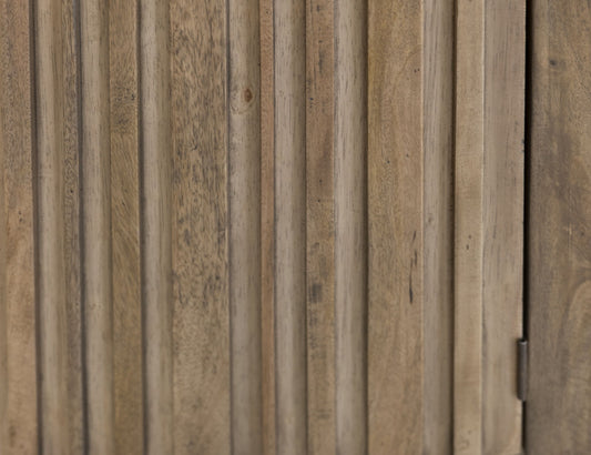 Mezquite - 1 Drawer 2 Doors Fireplace TV Stand - Mezquite Brown