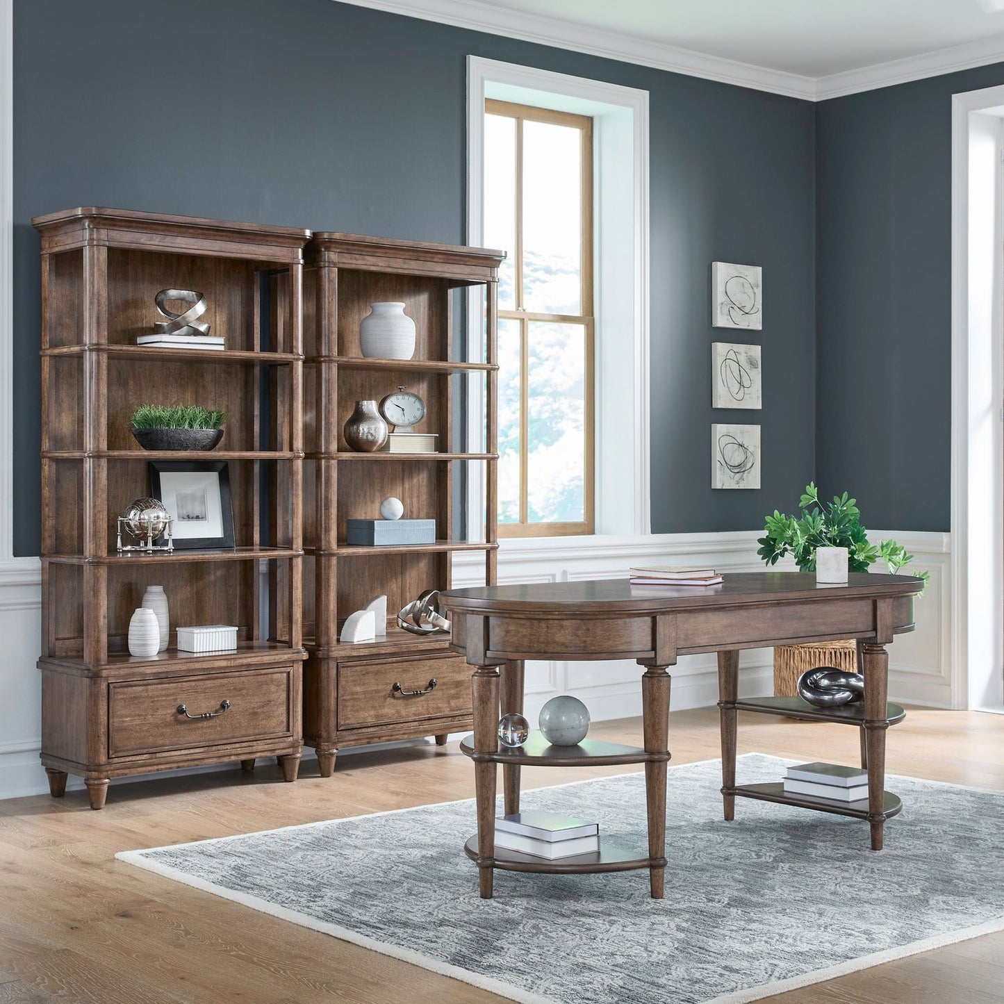 Harrison Heights - 3 Piece Desk Set - Sienna