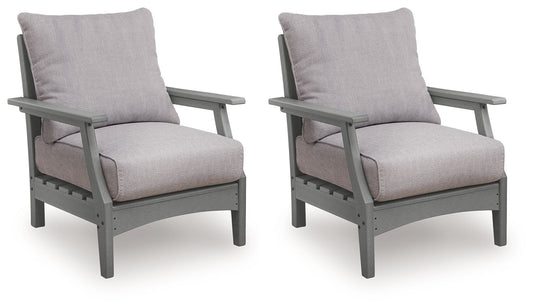 Cove Beach - Lounge Chair With Cushion (Set of 2) - Gray