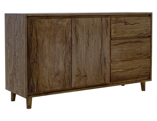 Savia - 3 Drawer & 2 Door Console - Brown