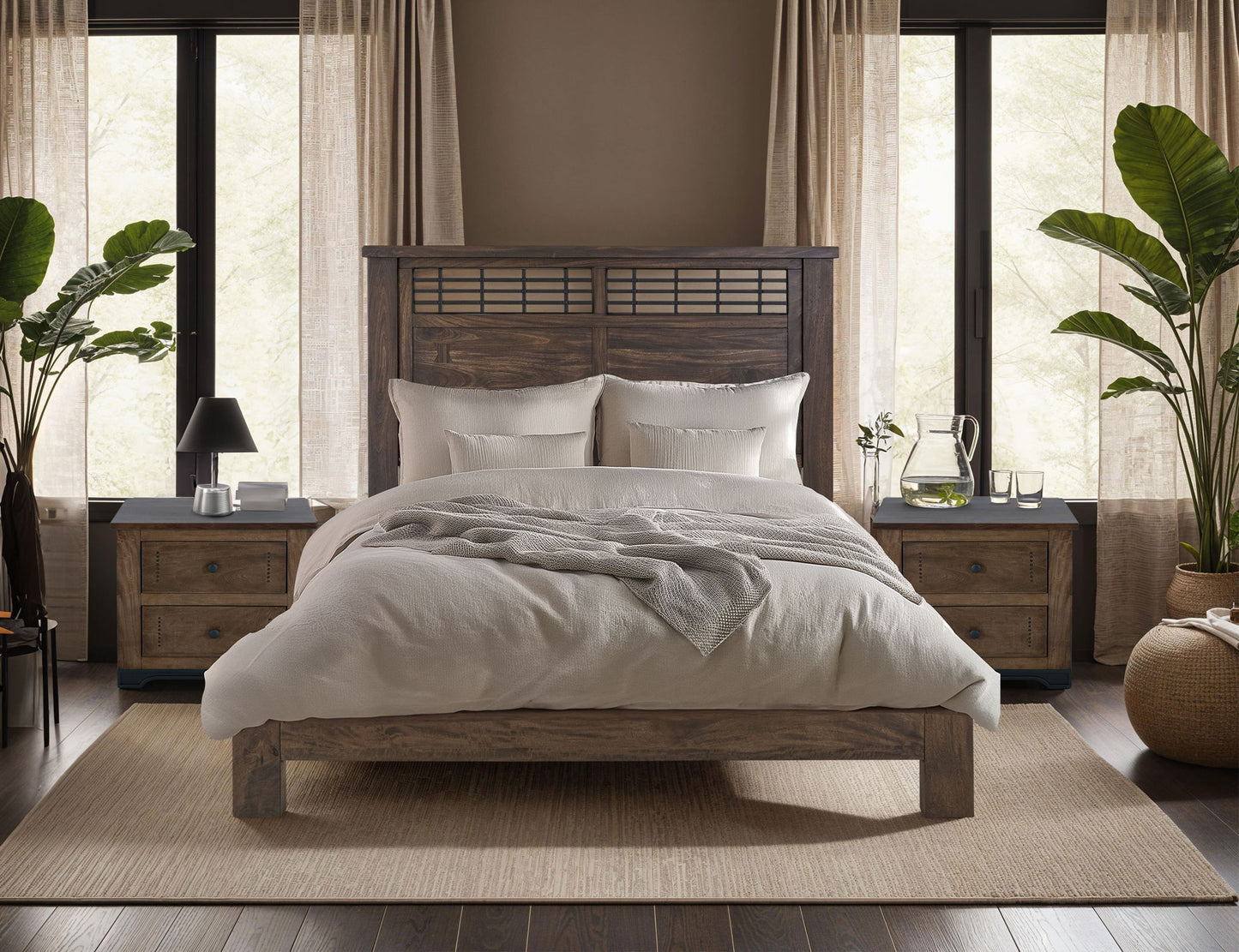 Parota III - Queen Platform - Barrel Brown