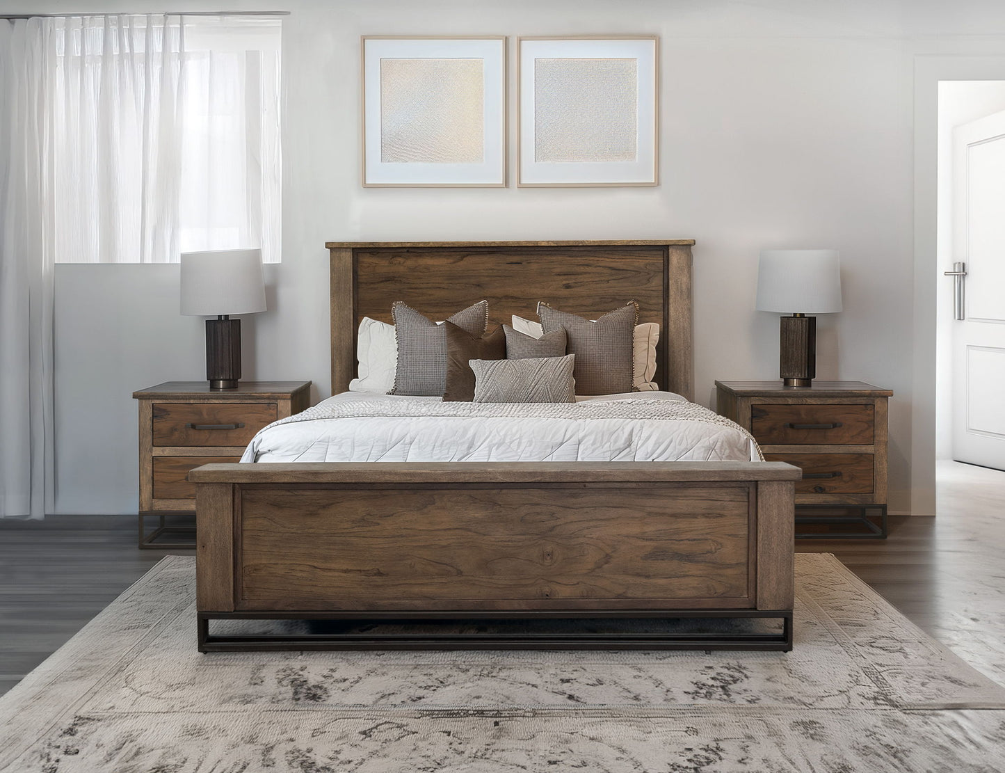 Natural Teca - Queen Headboard - Brown