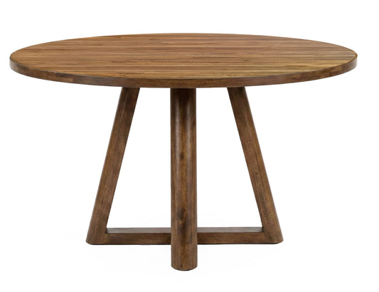 Silver - Round Table Top - Brown