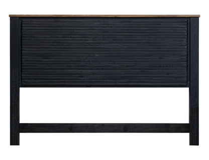 Empire - King Headboard - Satin Black / Brown