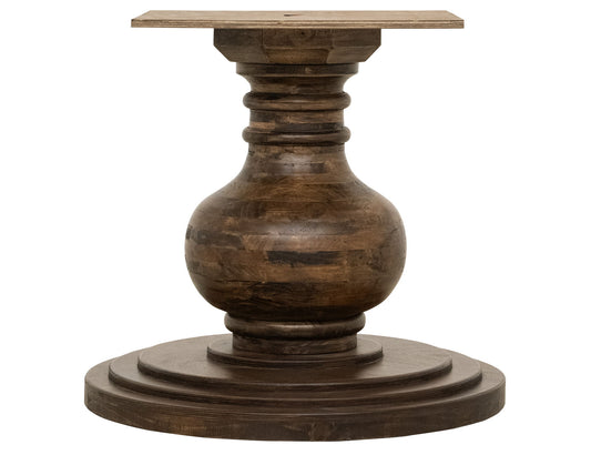 Lumiere - Round Table Base - Brown