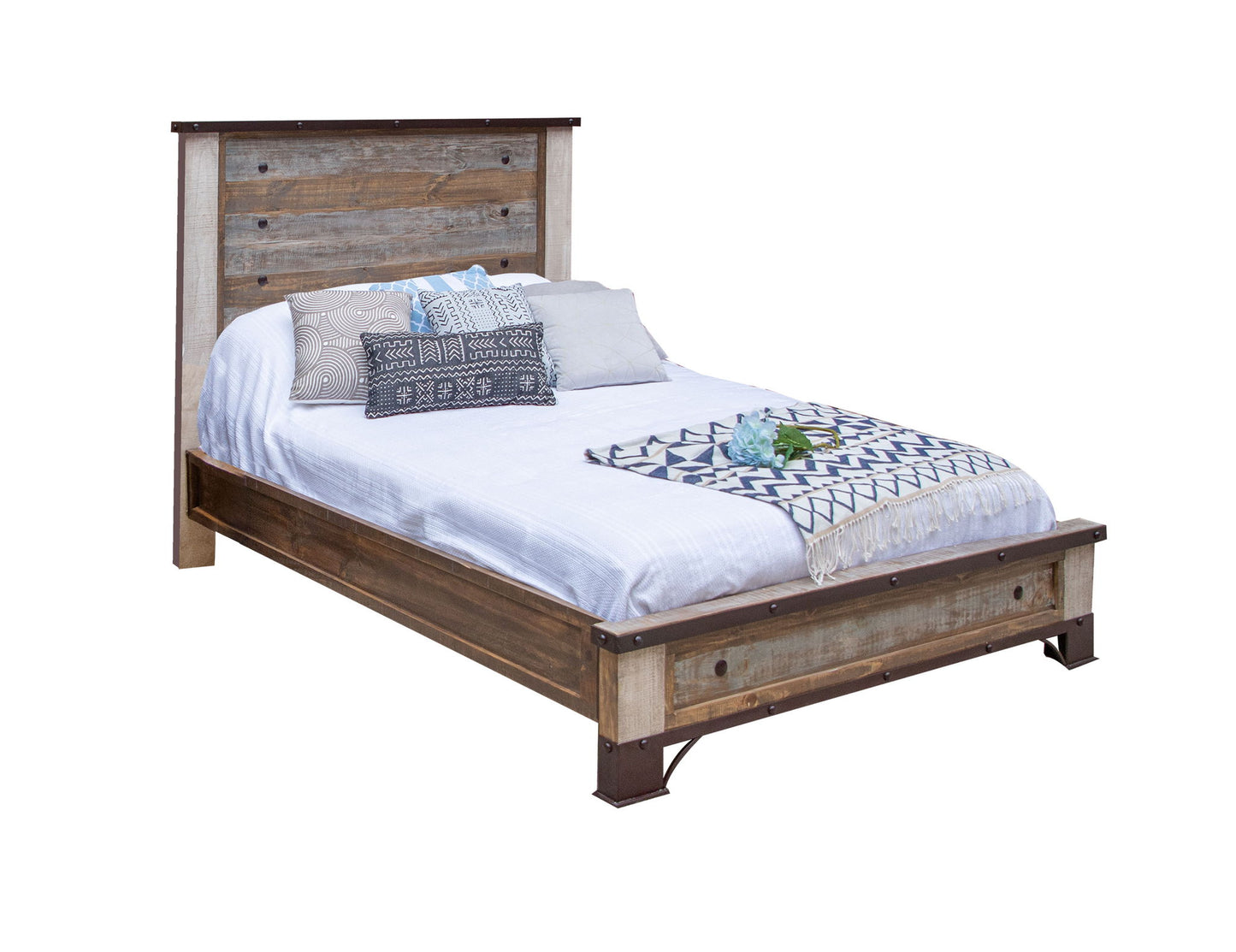 Antique - Queen Footboard & Rails - Multicolor