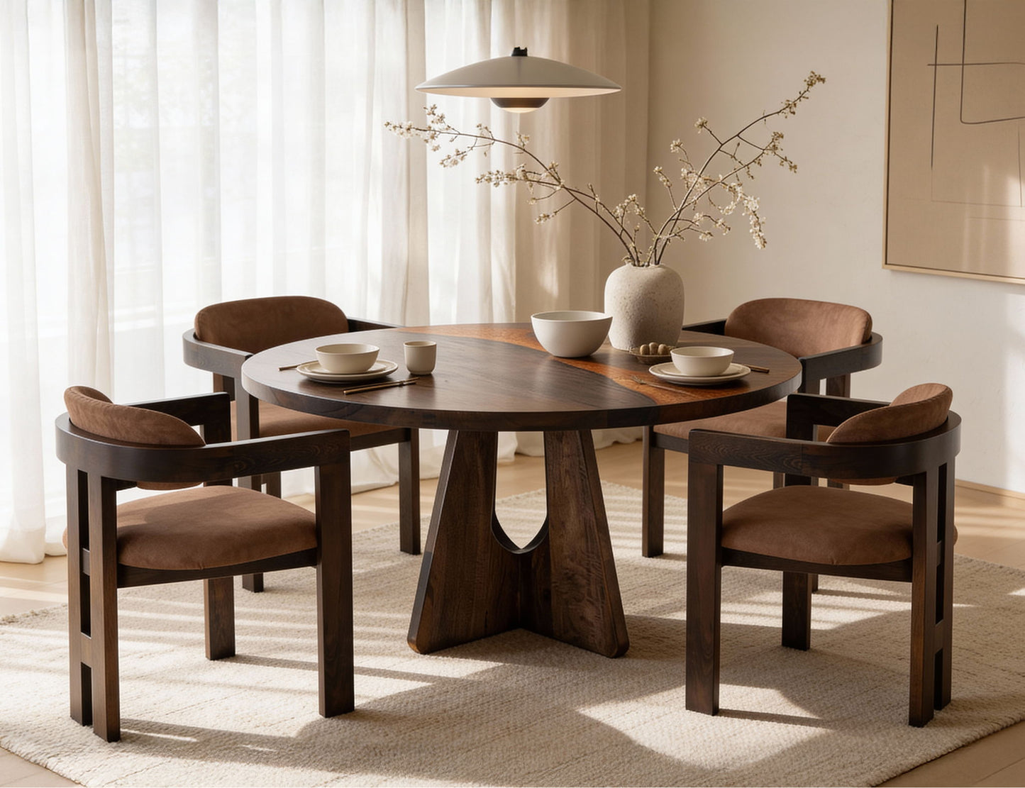 Raramuri - Round Table Top - Dark Brown