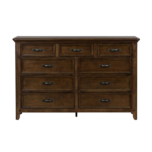 Saddlebrook - 9 Drawer Dresser - Tobacco