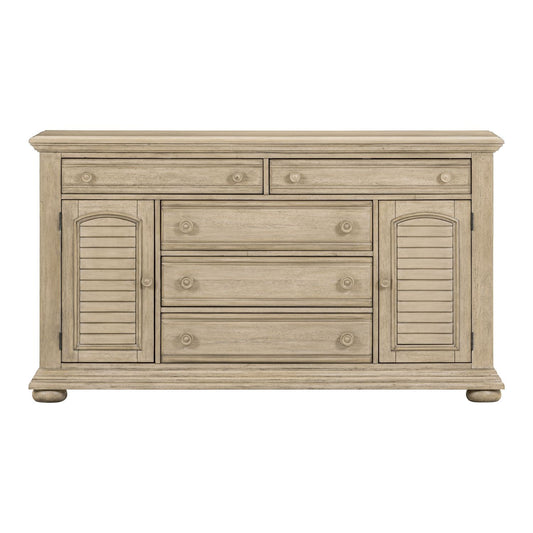 Summer House - 2 Door 5 Drawer Dresser - Sand Dune