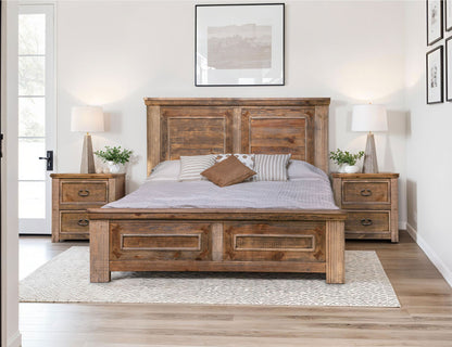 Montana - King Platform - Two Tone Light Brown