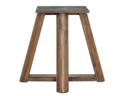 Silver - Round Dining Table - Brown