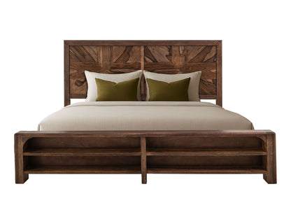 Praga - Queen Headboard - Almond / Barrel Brown