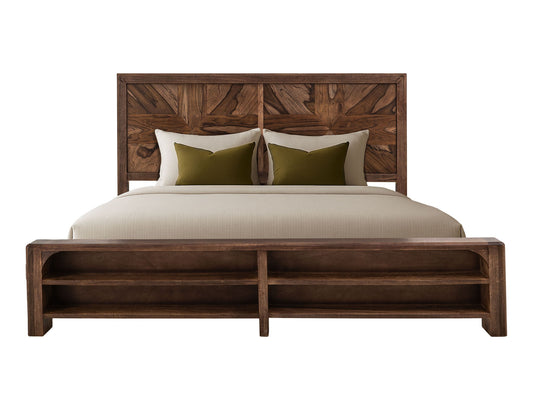 Praga - Queen Headboard - Almond / Barrel Brown