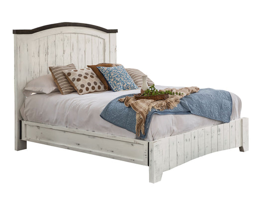 Pueblo - Queen Headboard - Antiqued White