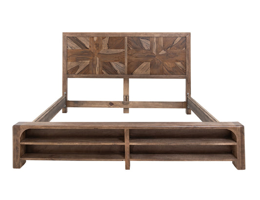 Praga - Queen Headboard - Almond / Barrel Brown