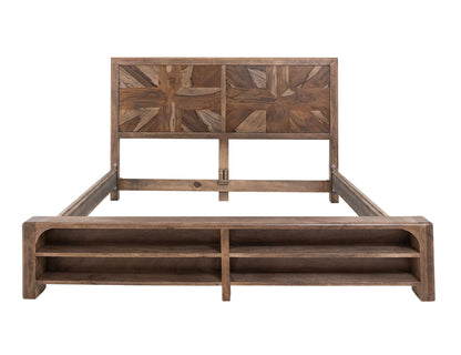 Praga - Eastern King Storage Platform - Almond / Barrel Brown