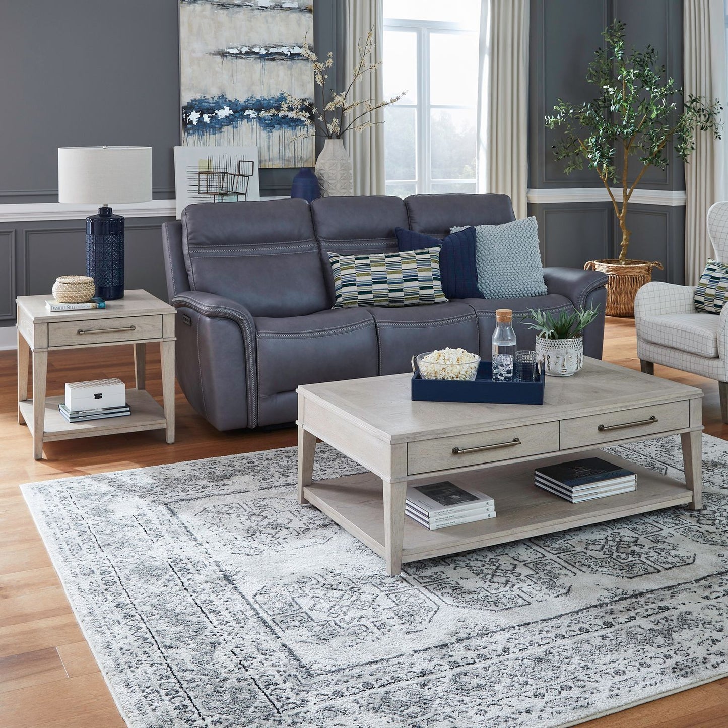 New Haven - 3 Piece Table Set - Sanctuary White