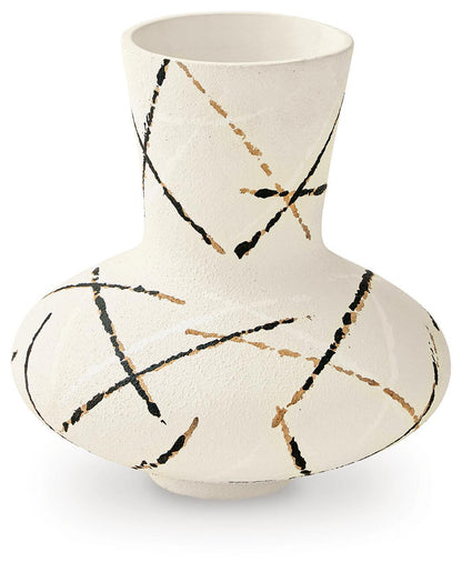 Brockford - Vase - Cream / Black / Brown