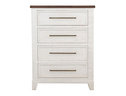 Stoa - 4 Drawer Chest - White / Brown