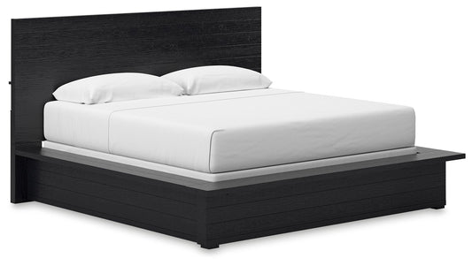 Londer - King Panel Bed - Black