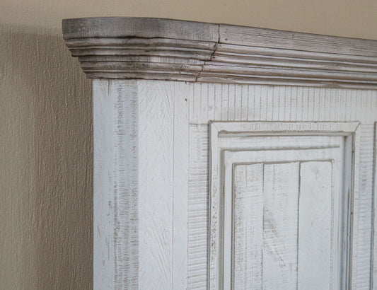 Luna - King Headboard - Off-White / Gray