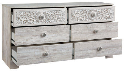 Paxberry - Six Drawer Dresser - Weatherworn - Whitewash