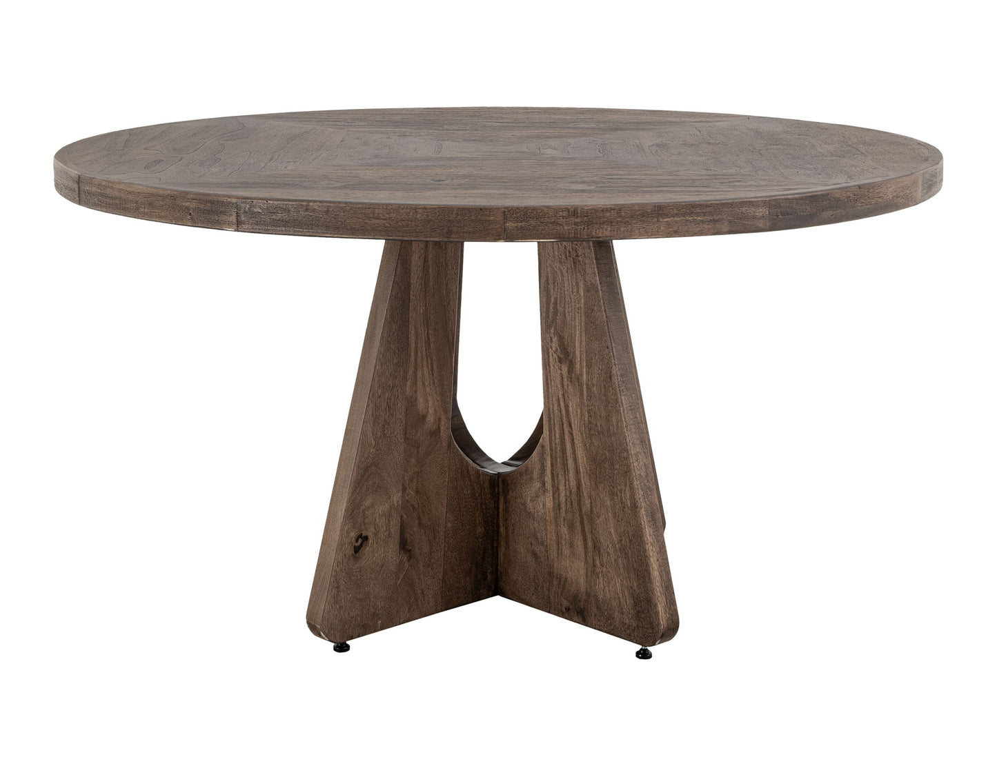 Natural Teca - Cross Table Base - Quartersawn Oak / Marooned Brown