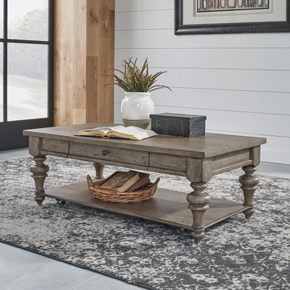 Americana Farmhouse - Rectangular Cocktail Table - Dusty Taupe