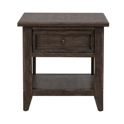 Paradise Valley - Rectangular End Table - Dark Brown